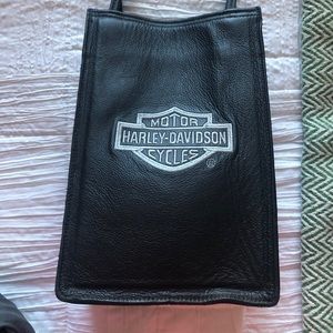 Harley Davidson leather satchel.